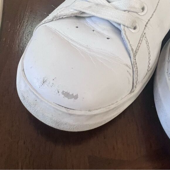 Tory Burch HOWELL COURT Leather SNEAKERs US 8.5 White MSRP $200 - Picture 6 of 10